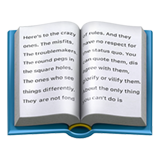 opened book emoji